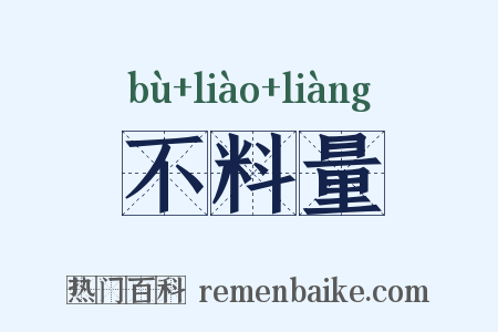 不料量是什么意思的图片